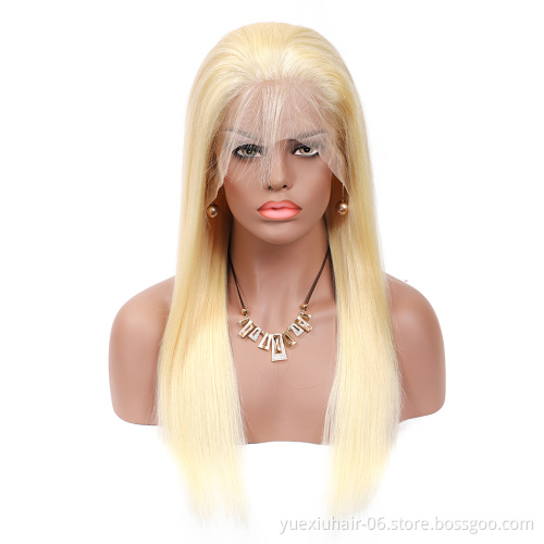 Blonde 613 Lace Front Human Hair Wigs  Straight Remy Brazilian Hair Wigs For Women
